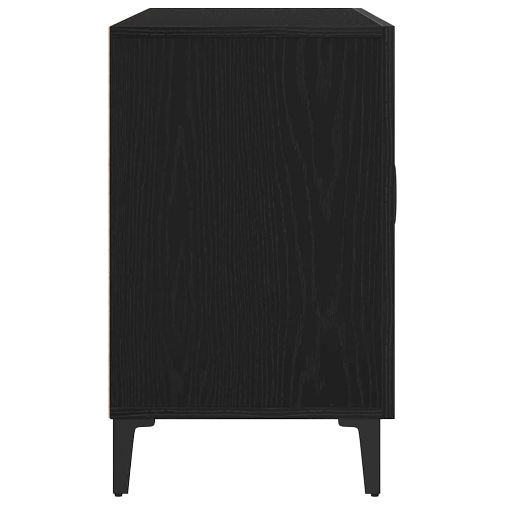 Dressoir met lade Zwart Eiken 100 x 36 x 60 cm Bewerkt hout is nu te koop bij PeponiXL, paradijselijk wonen!