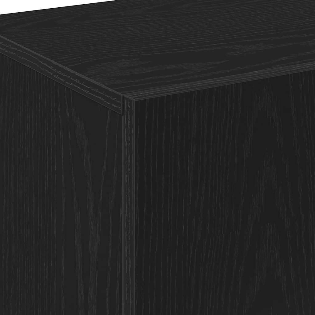 Highboard met lade Zwart Eiken 70 x 31 x 115 cm Bewerkt hout is nu te koop bij PeponiXL, paradijselijk wonen!