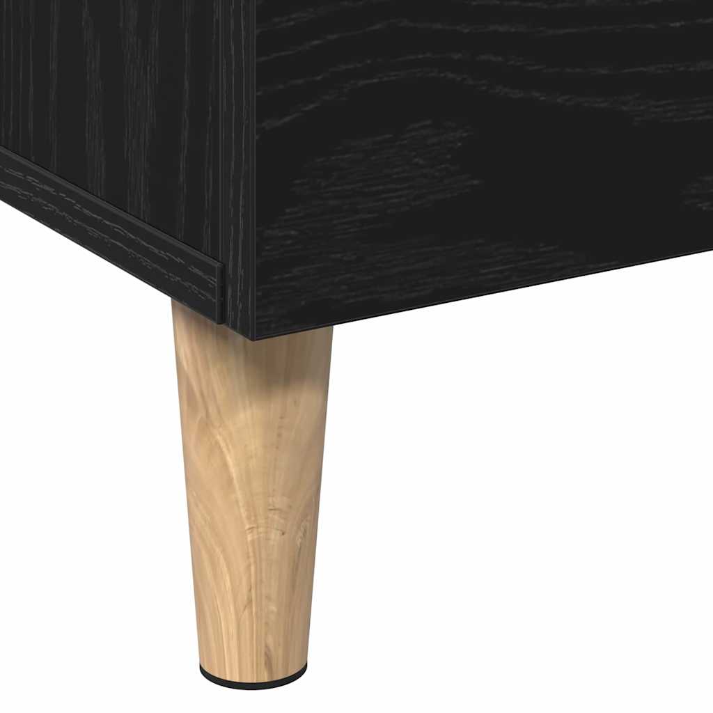 Highboard met lade Zwart Eiken 70 x 31 x 115 cm Bewerkt hout is nu te koop bij PeponiXL, paradijselijk wonen!
