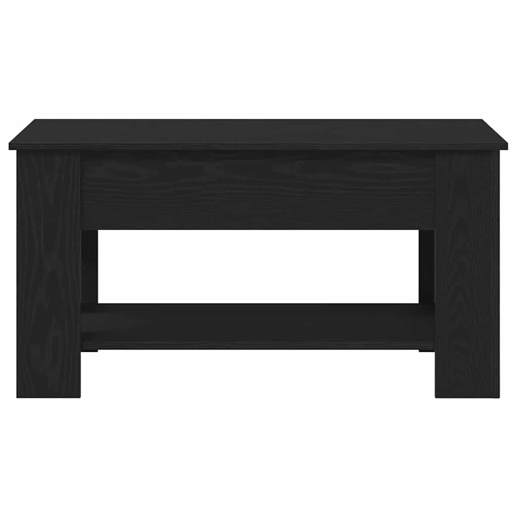 Salontafel Zwart eiken 101 x 49 x 52 cm Bewerkt hout is nu te koop bij PeponiXL, paradijselijk wonen!