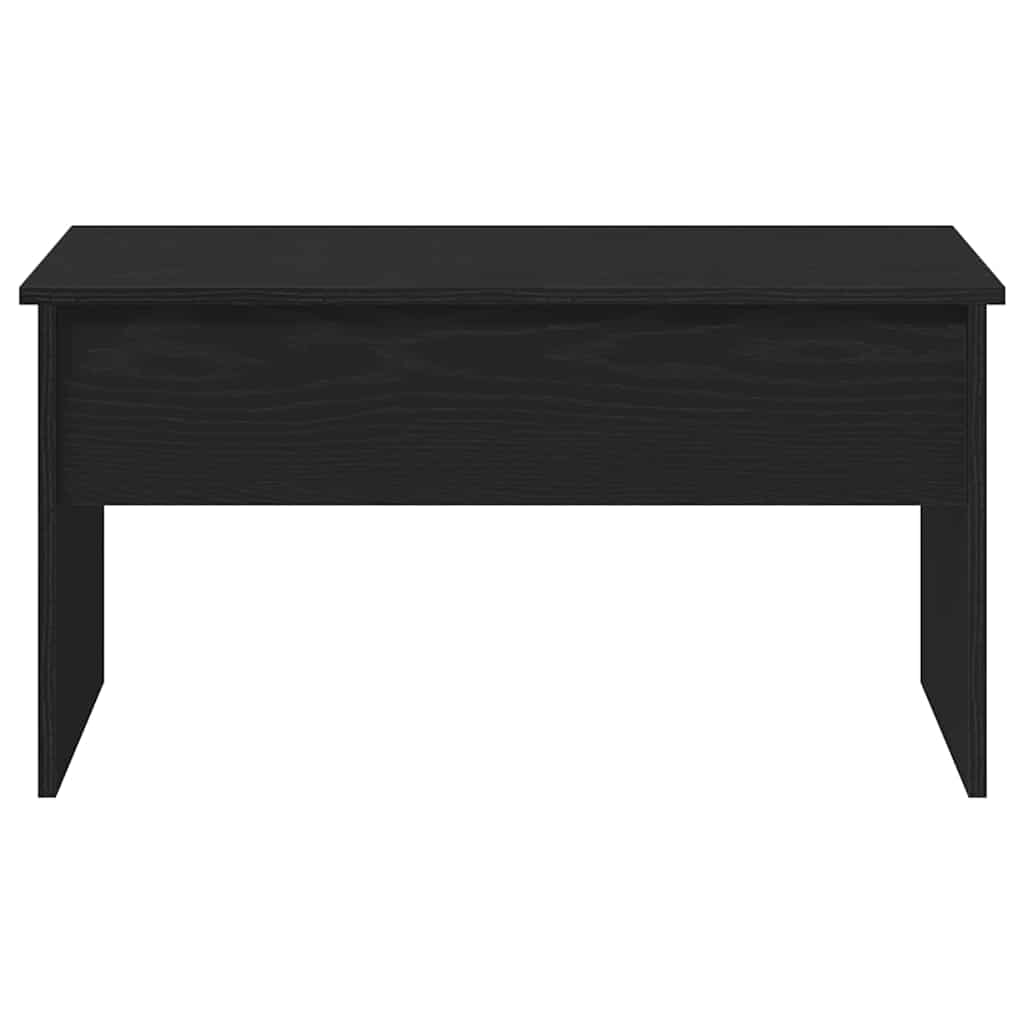 Salontafel Zwart Eiken 80 x 50,5 x 41,5 cm Bewerkt hout is nu te koop bij PeponiXL, paradijselijk wonen!