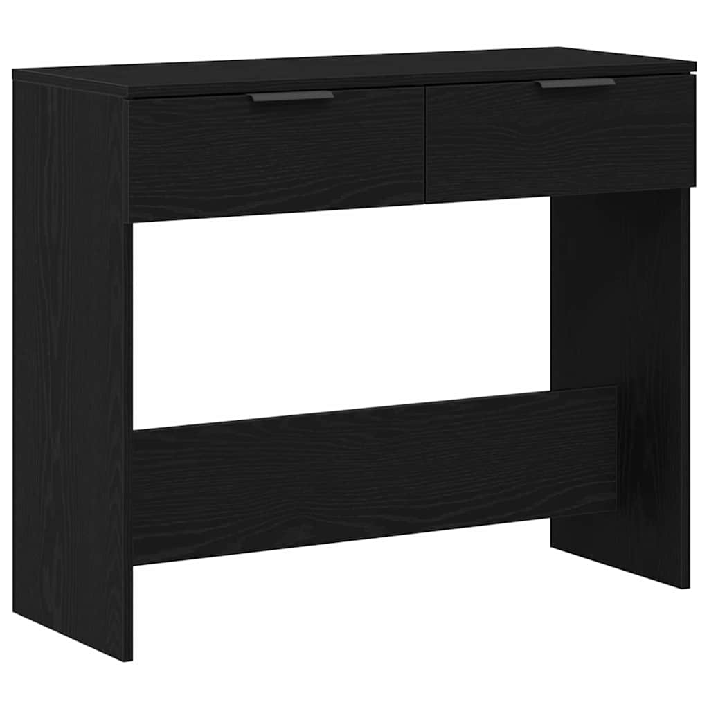 Wandtafel met lade Zwart Eiken 30 x 36 x 75 cm Bewerkt hout is nu te koop bij PeponiXL, paradijselijk wonen!