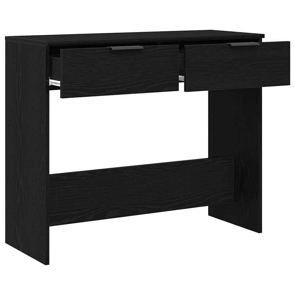 Wandtafel met lade Zwart Eiken 30 x 36 x 75 cm Bewerkt hout is nu te koop bij PeponiXL, paradijselijk wonen!