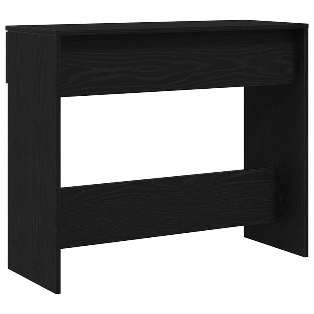 Wandtafel met lade Zwart Eiken 30 x 36 x 75 cm Bewerkt hout is nu te koop bij PeponiXL, paradijselijk wonen!