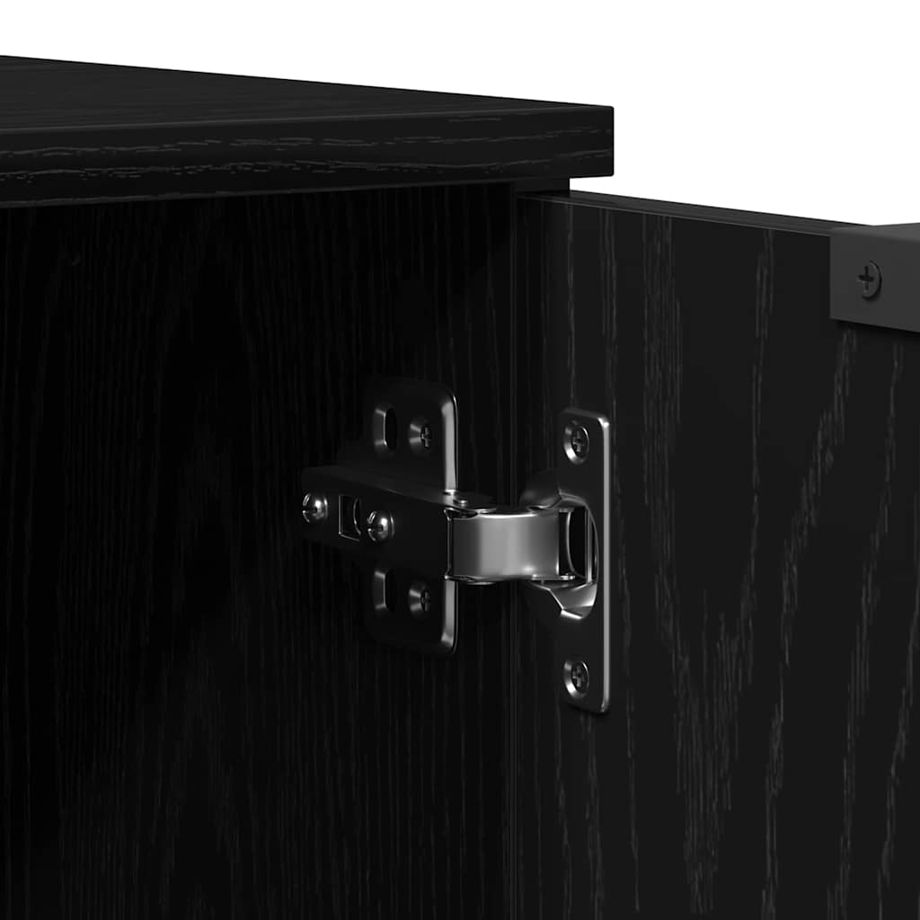 TV-kast Zwart Eiken 102 x 35 x 36,5 cm Bewerkt hout is nu te koop bij PeponiXL, paradijselijk wonen!