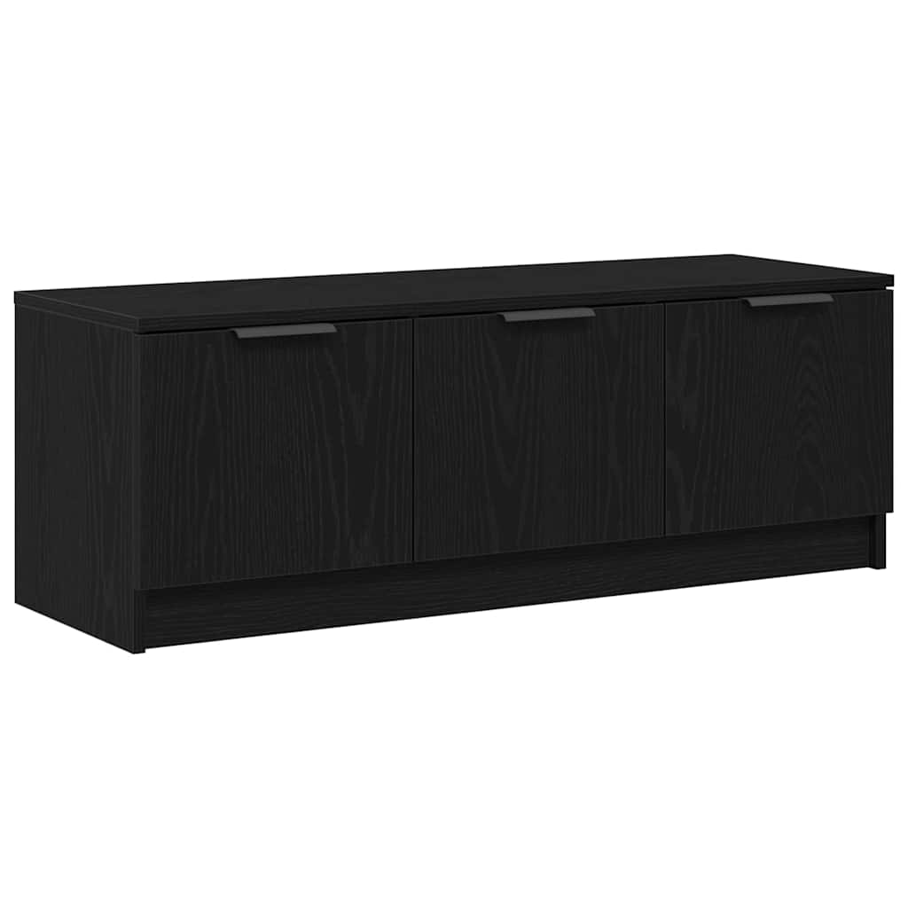 TV-kast Zwart Eiken 102 x 35 x 36,5 cm Bewerkt hout is nu te koop bij PeponiXL, paradijselijk wonen!