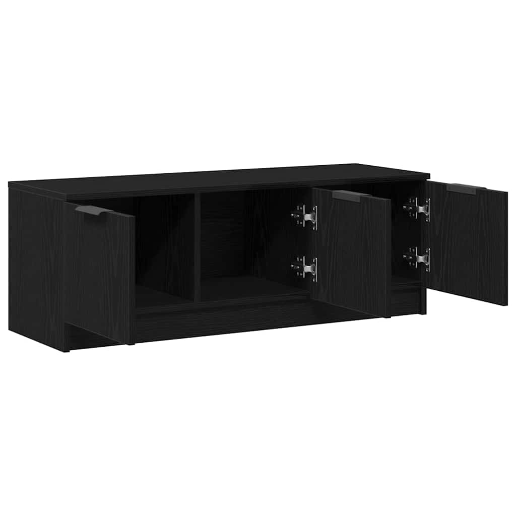 TV-kast Zwart Eiken 102 x 35 x 36,5 cm Bewerkt hout is nu te koop bij PeponiXL, paradijselijk wonen!