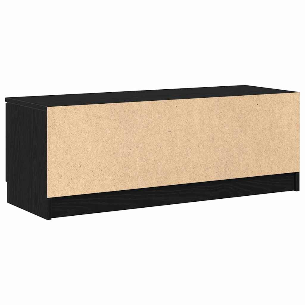 TV-kast Zwart Eiken 102 x 35 x 36,5 cm Bewerkt hout is nu te koop bij PeponiXL, paradijselijk wonen!