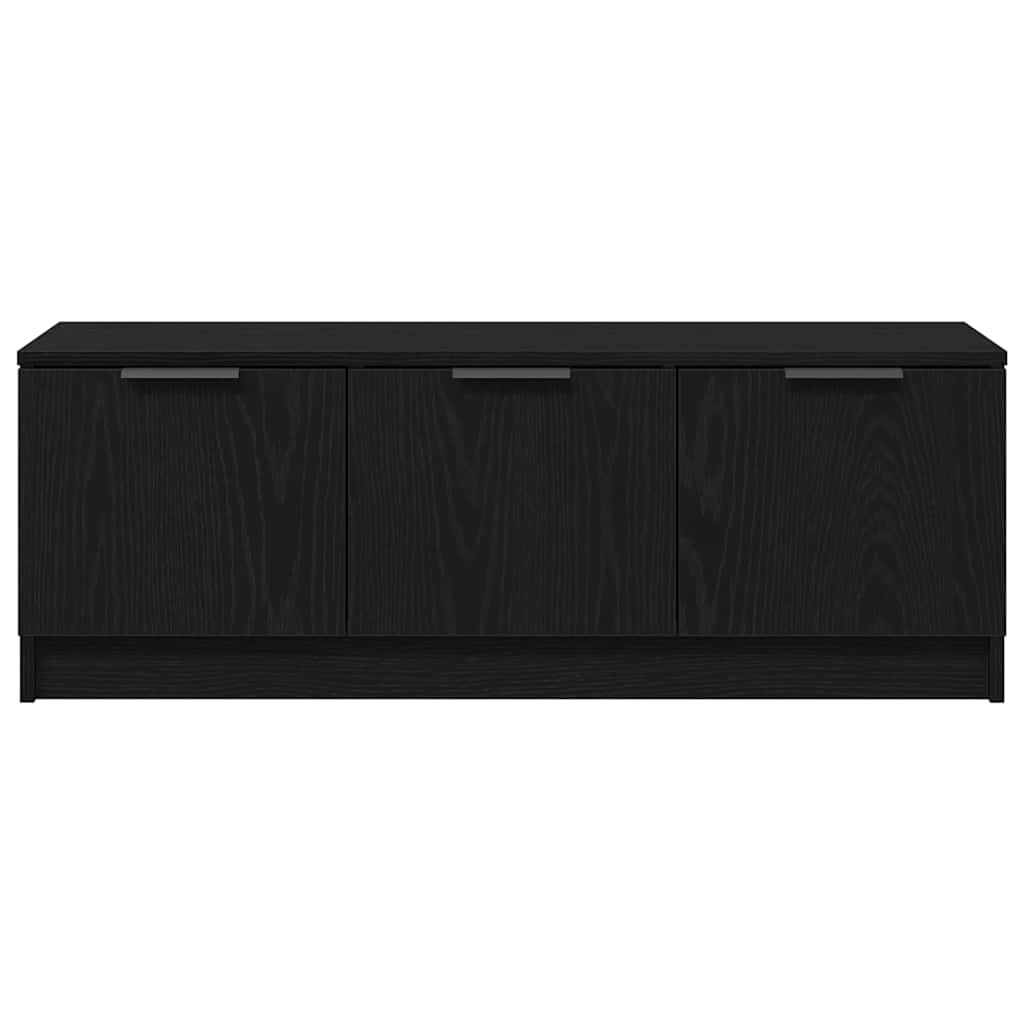 TV-kast Zwart Eiken 102 x 35 x 36,5 cm Bewerkt hout is nu te koop bij PeponiXL, paradijselijk wonen!