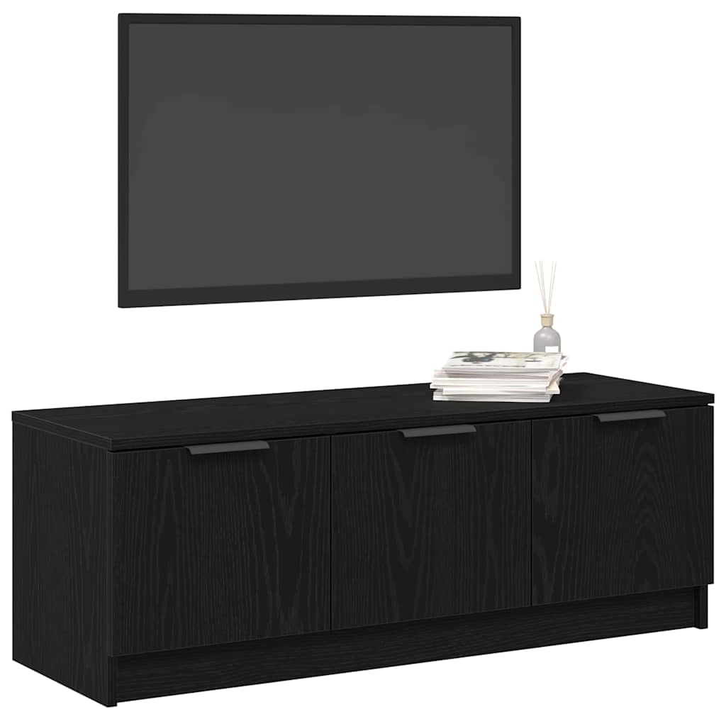 TV-kast Zwart Eiken 102 x 35 x 36,5 cm Bewerkt hout is nu te koop bij PeponiXL, paradijselijk wonen!