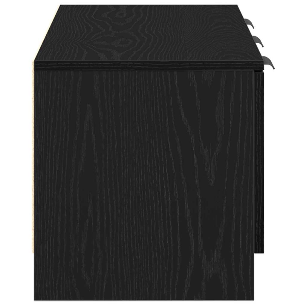 TV-kast Zwart Eiken 102 x 35 x 36,5 cm Bewerkt hout is nu te koop bij PeponiXL, paradijselijk wonen!