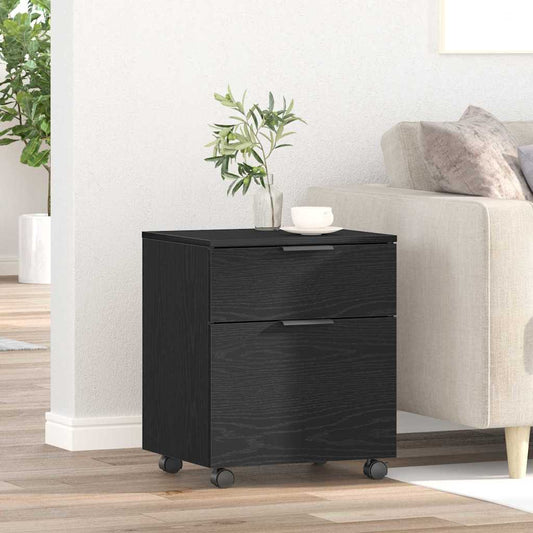 Bestandenkast met lade Zwart Eiken 45 x 38 x 54 cm Bewerkt hout is nu te koop bij PeponiXL, paradijselijk wonen!
