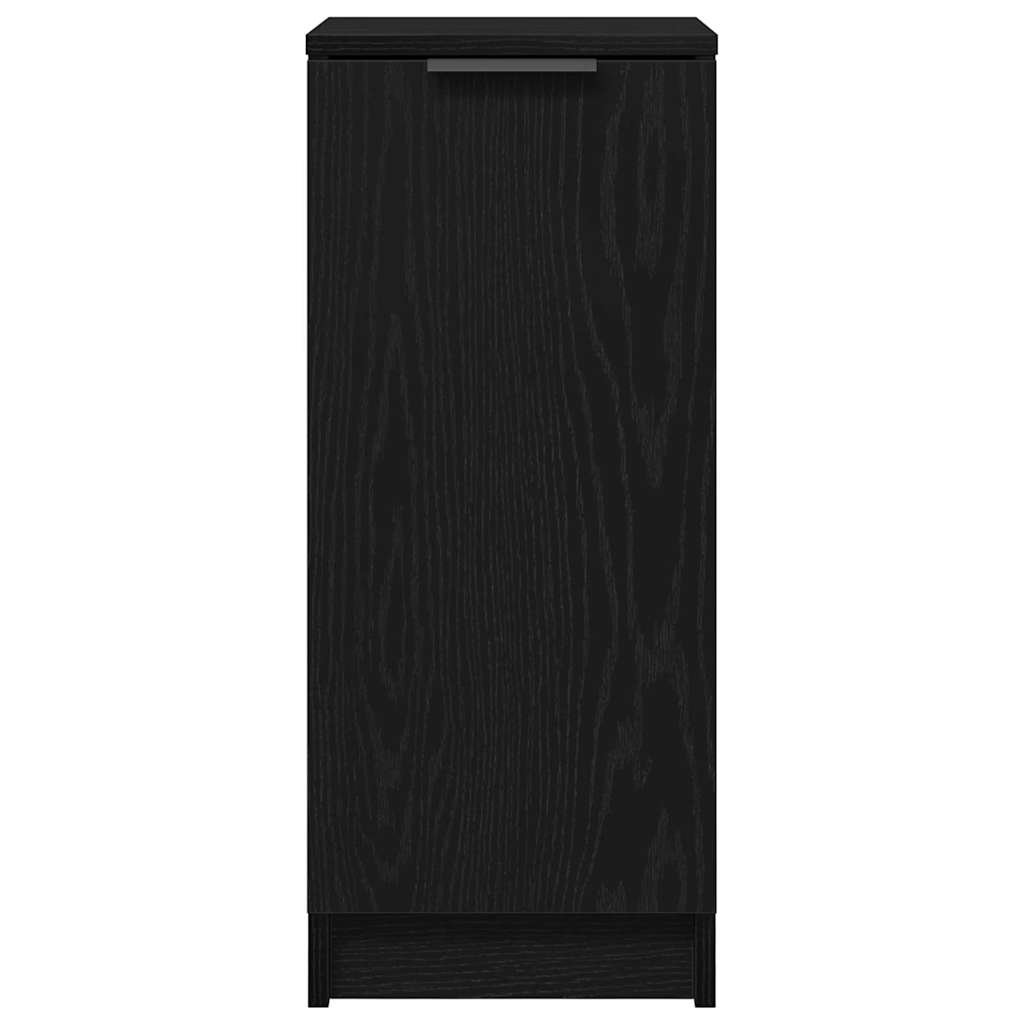 Schoenenkast Zwart Eiken 29,5 x 35 x 70 cm Bewerkt hout is nu te koop bij PeponiXL, paradijselijk wonen!