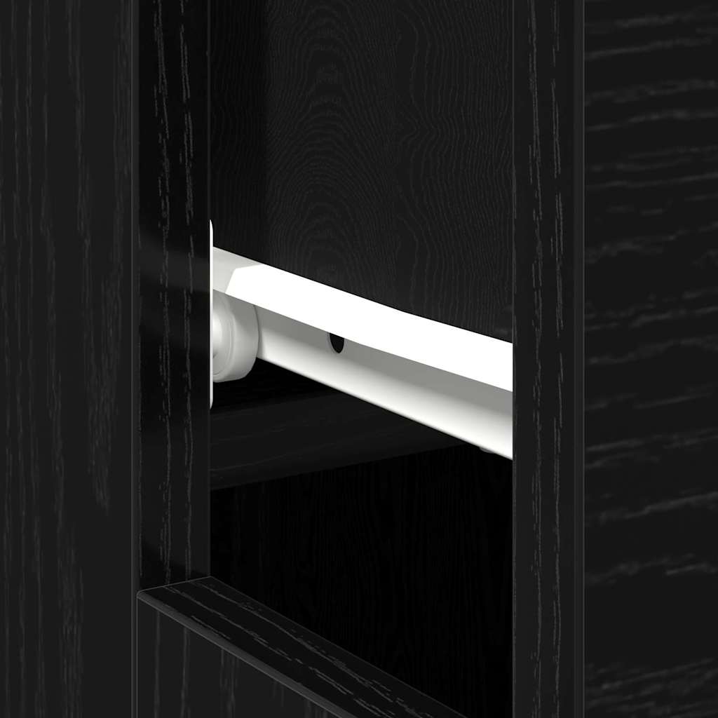 Bureau met lade Zwart Eiken 100 x 50 x 75 cm Bewerkt hout is nu te koop bij PeponiXL, paradijselijk wonen!