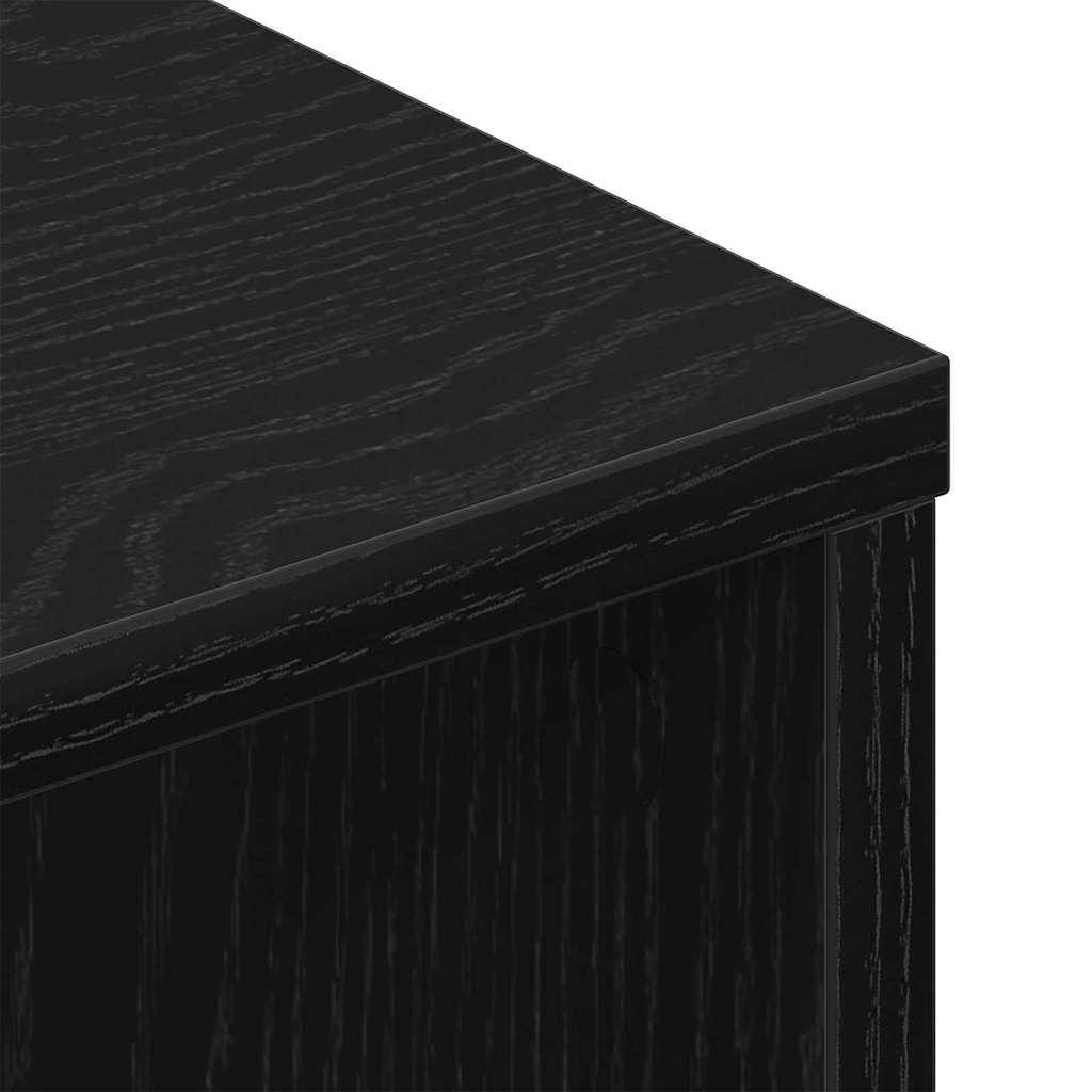 TV-kast 2 pcs Zwart Eiken 80 x 30 x 30 cm Bewerkt hout is nu te koop bij PeponiXL, paradijselijk wonen!