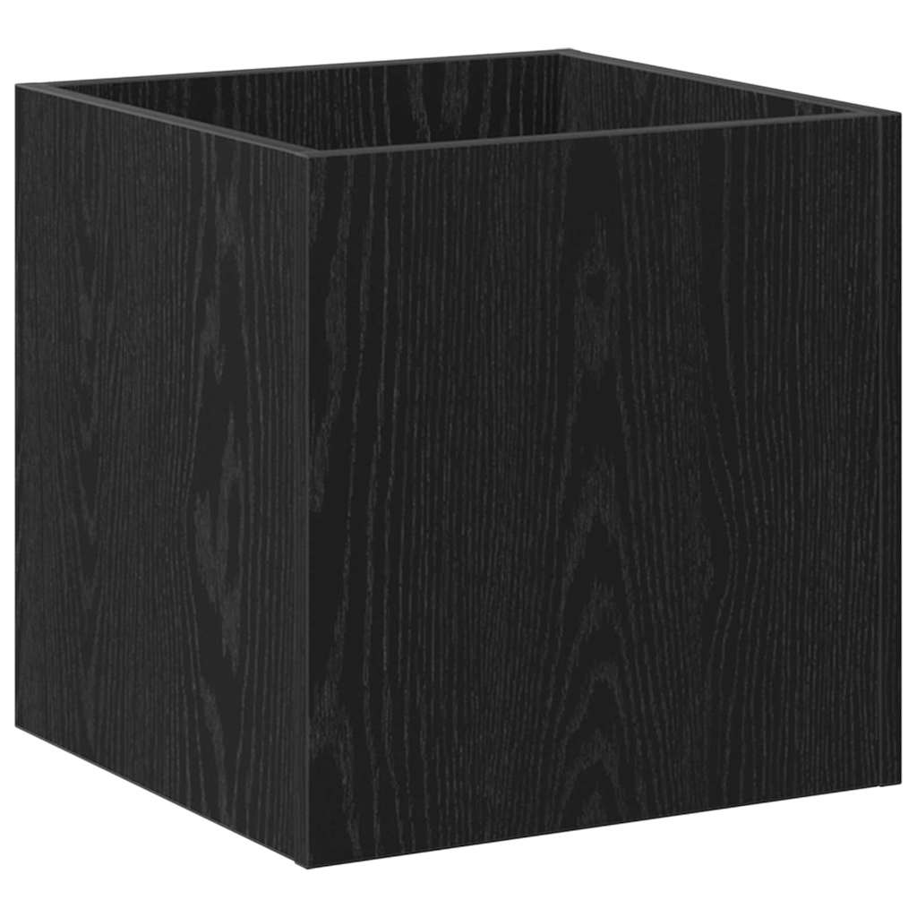 Bloempot Box Zwart Eiken 40 x 40 x 40 cm Bewerkt hout is nu te koop bij PeponiXL, paradijselijk wonen!