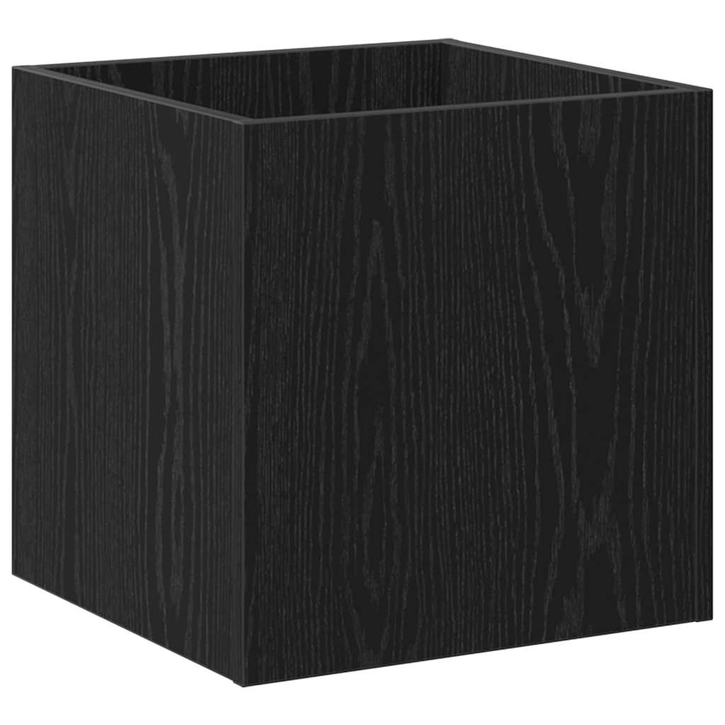 Bloempot Box Zwart Eiken 40 x 40 x 40 cm Bewerkt hout is nu te koop bij PeponiXL, paradijselijk wonen!
