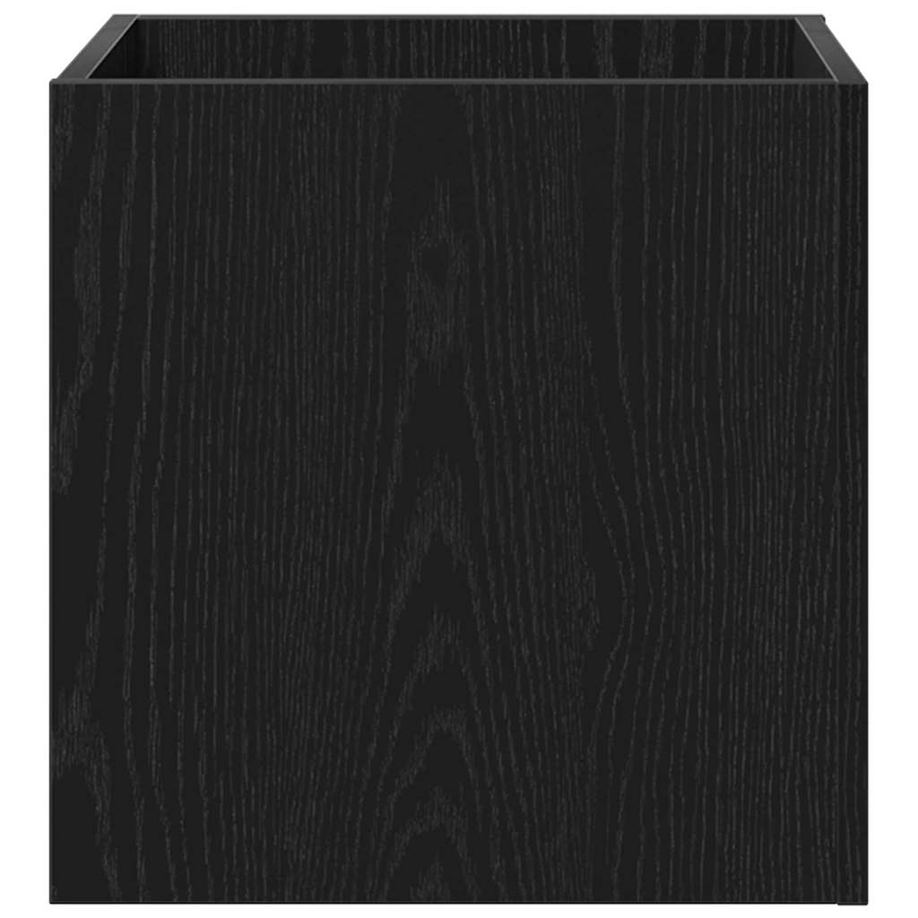 Bloempot Box Zwart Eiken 40 x 40 x 40 cm Bewerkt hout is nu te koop bij PeponiXL, paradijselijk wonen!