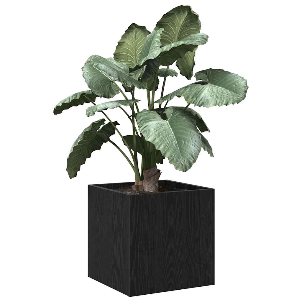 Bloempot Box Zwart Eiken 40 x 40 x 40 cm Bewerkt hout is nu te koop bij PeponiXL, paradijselijk wonen!