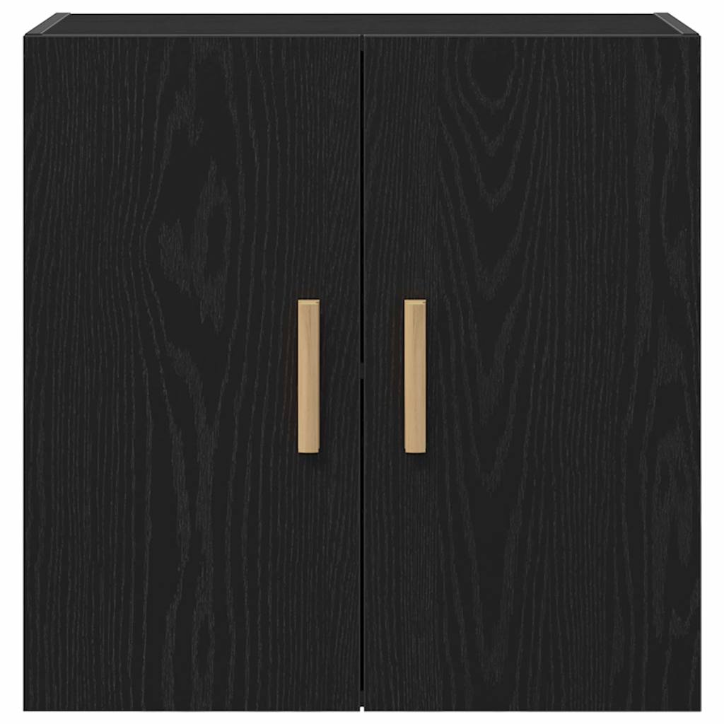 Wandkast Zwart Eiken 60 x 30 x 60 cm Bewerkt hout is nu te koop bij PeponiXL, paradijselijk wonen!