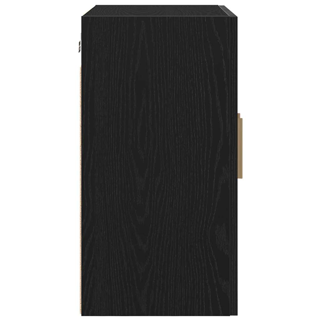 Wandkast Zwart Eiken 60 x 30 x 60 cm Bewerkt hout is nu te koop bij PeponiXL, paradijselijk wonen!