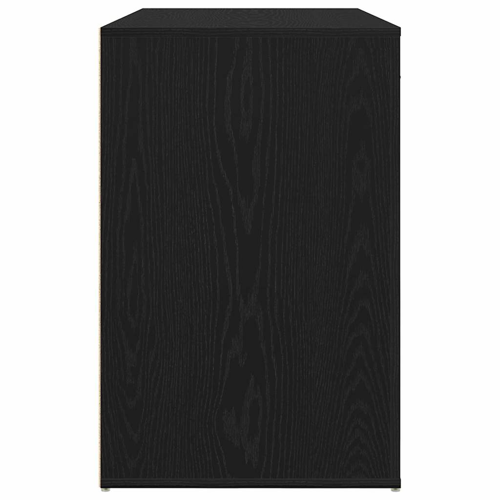 Bureau met lade Zwart Eiken 100 x 49 x 74 cm Bewerkt hout is nu te koop bij PeponiXL, paradijselijk wonen!