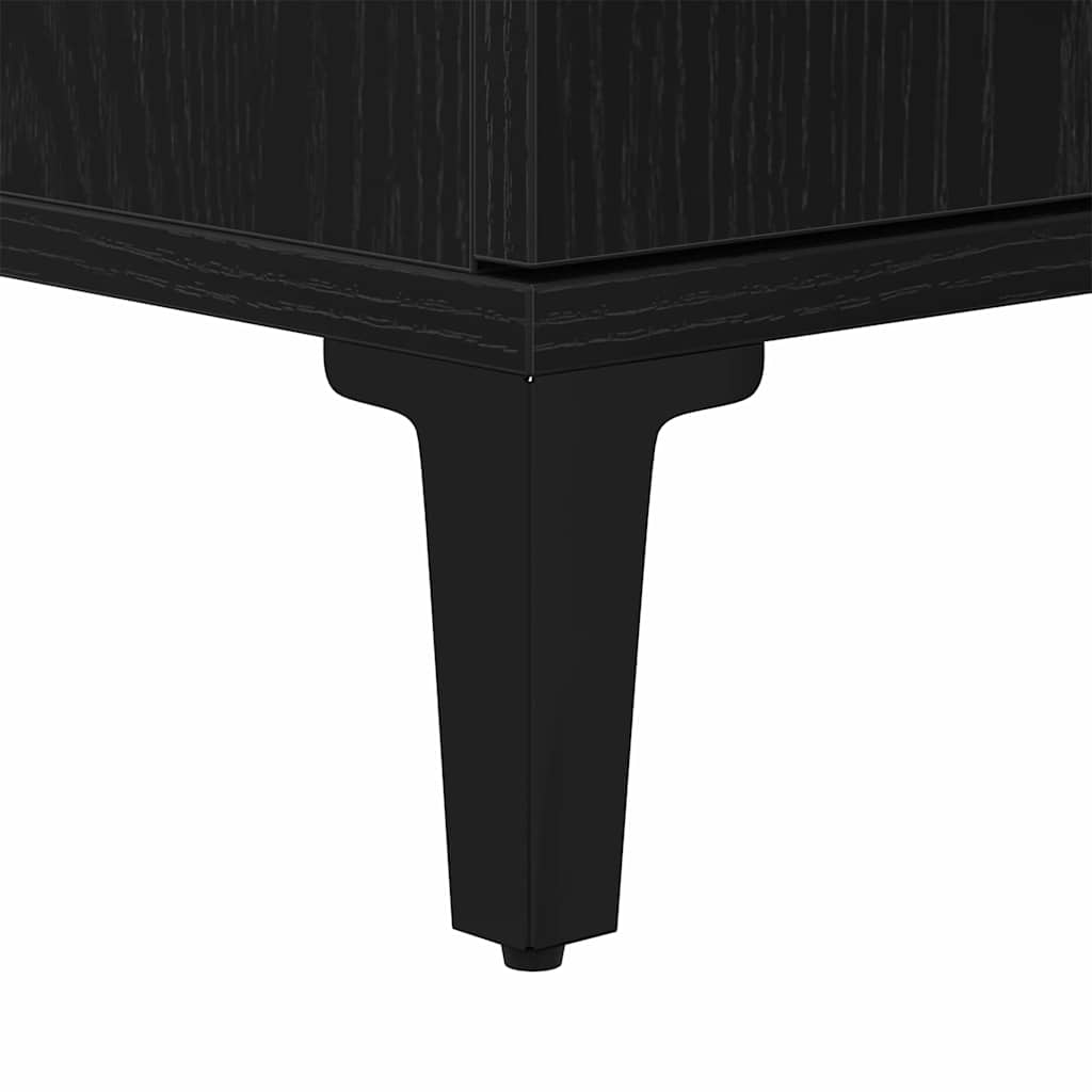 Badkamer Kast Zwart Eiken 30 x 30 x 100 cm Bewerkt hout is nu te koop bij PeponiXL, paradijselijk wonen!
