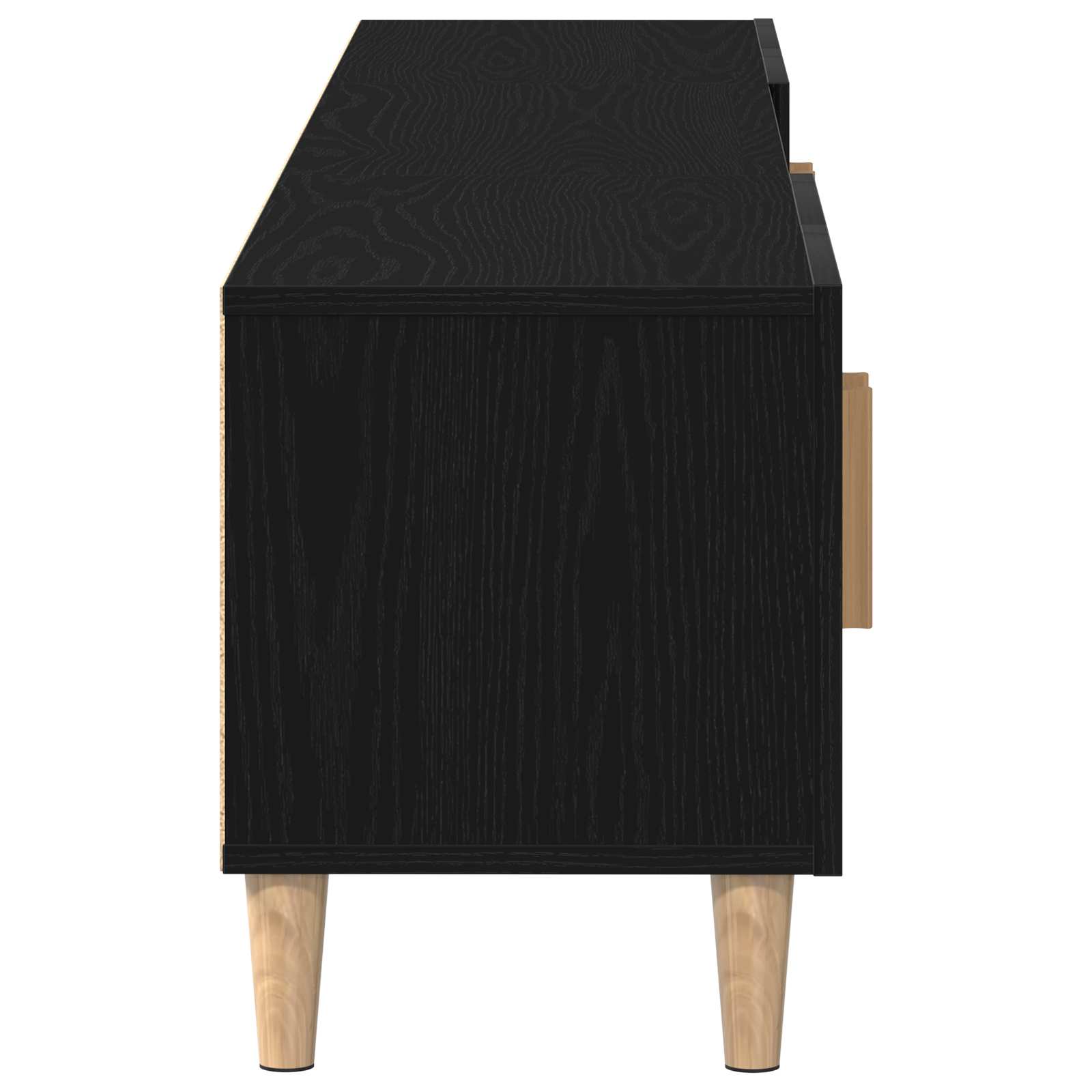 TV-kast Zwart Eiken 180 x 31,5 x 40 cm Bewerkt hout is nu te koop bij PeponiXL, paradijselijk wonen!