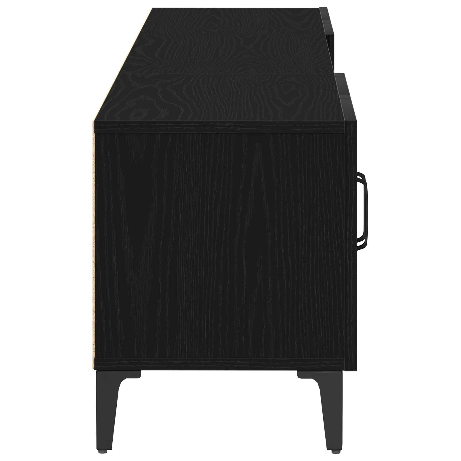 TV-kast Zwart Eiken 180 x 31,5 x 40 cm Bewerkt hout is nu te koop bij PeponiXL, paradijselijk wonen!