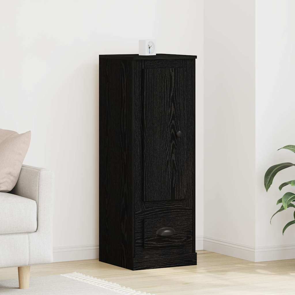 Highboard Zwart Eiken 36 x 35.5 x 103.5 cm Bewerkt hout is nu te koop bij PeponiXL, paradijselijk wonen!