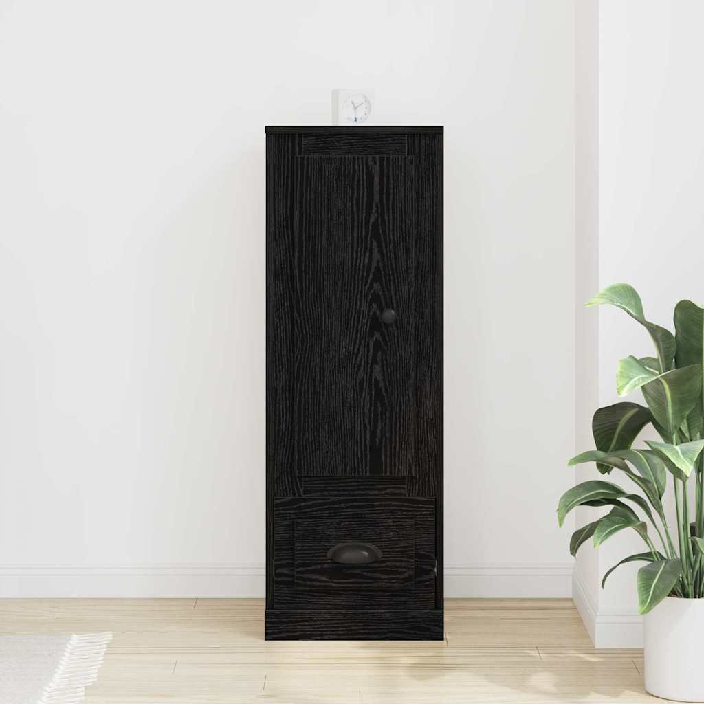 Highboard Zwart Eiken 36 x 35.5 x 103.5 cm Bewerkt hout is nu te koop bij PeponiXL, paradijselijk wonen!
