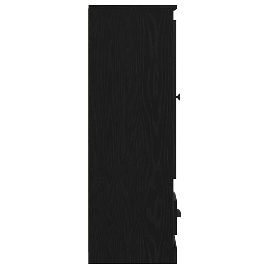 Highboard Zwart Eiken 36 x 35.5 x 103.5 cm Bewerkt hout is nu te koop bij PeponiXL, paradijselijk wonen!