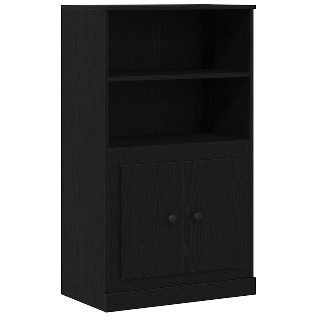 Hoogbord Zwart Eiken 60 x 35.5 x 103.5 cm Bewerkt hout is nu te koop bij PeponiXL, paradijselijk wonen!