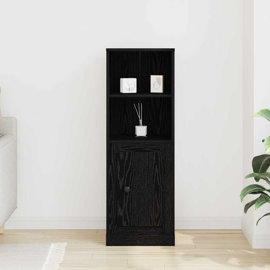 Highboard Zwart Eiken 36 x 35,5 x 103,5 cm Bewerkt hout is nu te koop bij PeponiXL, paradijselijk wonen!