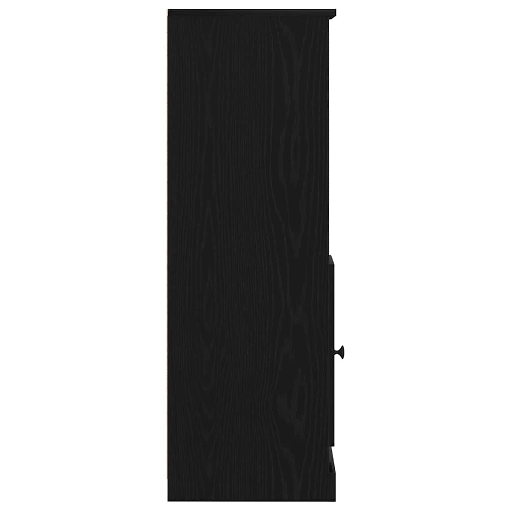 Highboard Zwart Eiken 36 x 35,5 x 103,5 cm Bewerkt hout is nu te koop bij PeponiXL, paradijselijk wonen!