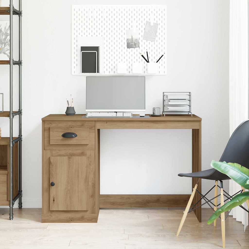 Bureau met lade Artisan Eiken 50 x 115 x 75 cm Bewerkt hout is nu te koop bij PeponiXL, paradijselijk wonen!