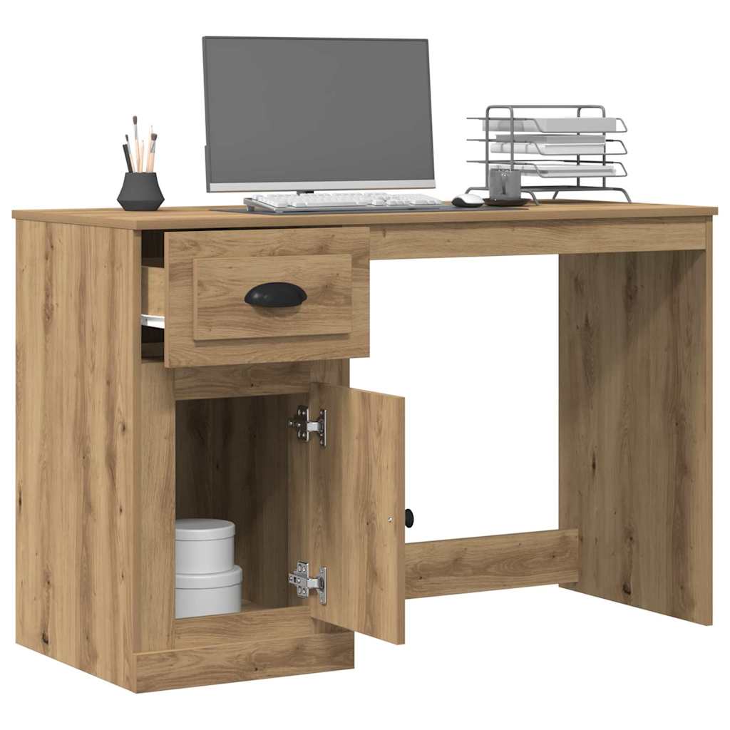 Bureau met lade Artisan Eiken 50 x 115 x 75 cm Bewerkt hout is nu te koop bij PeponiXL, paradijselijk wonen!