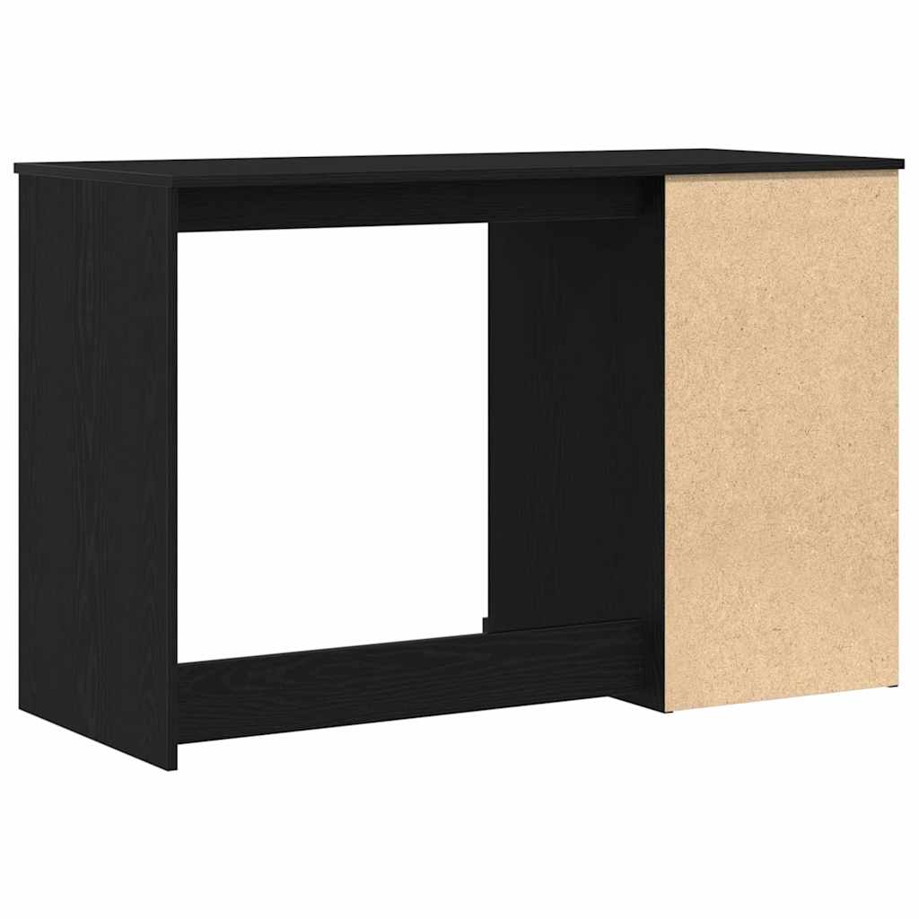 Bureau met lade Zwart Eiken 50 x 115 x 75 cm Bewerkt hout is nu te koop bij PeponiXL, paradijselijk wonen!