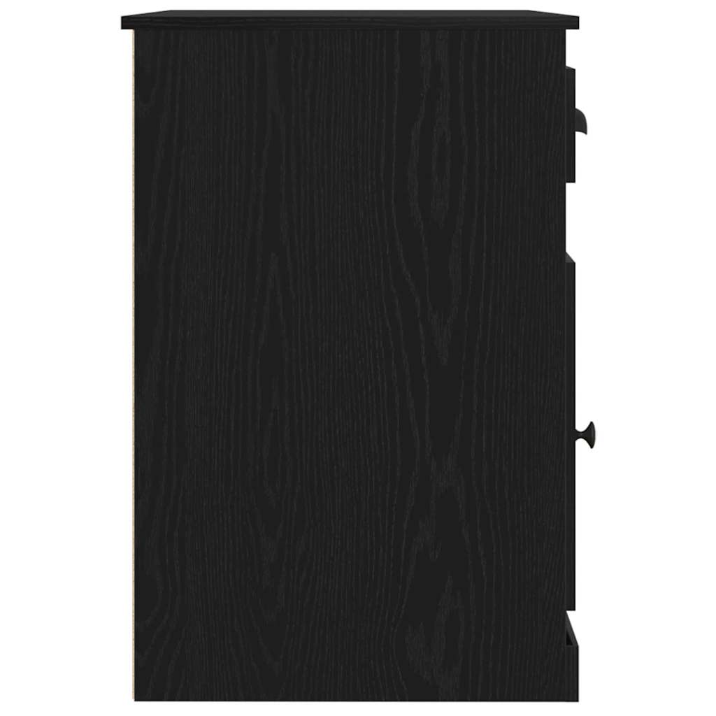 Bureau met lade Zwart Eiken 50 x 115 x 75 cm Bewerkt hout is nu te koop bij PeponiXL, paradijselijk wonen!