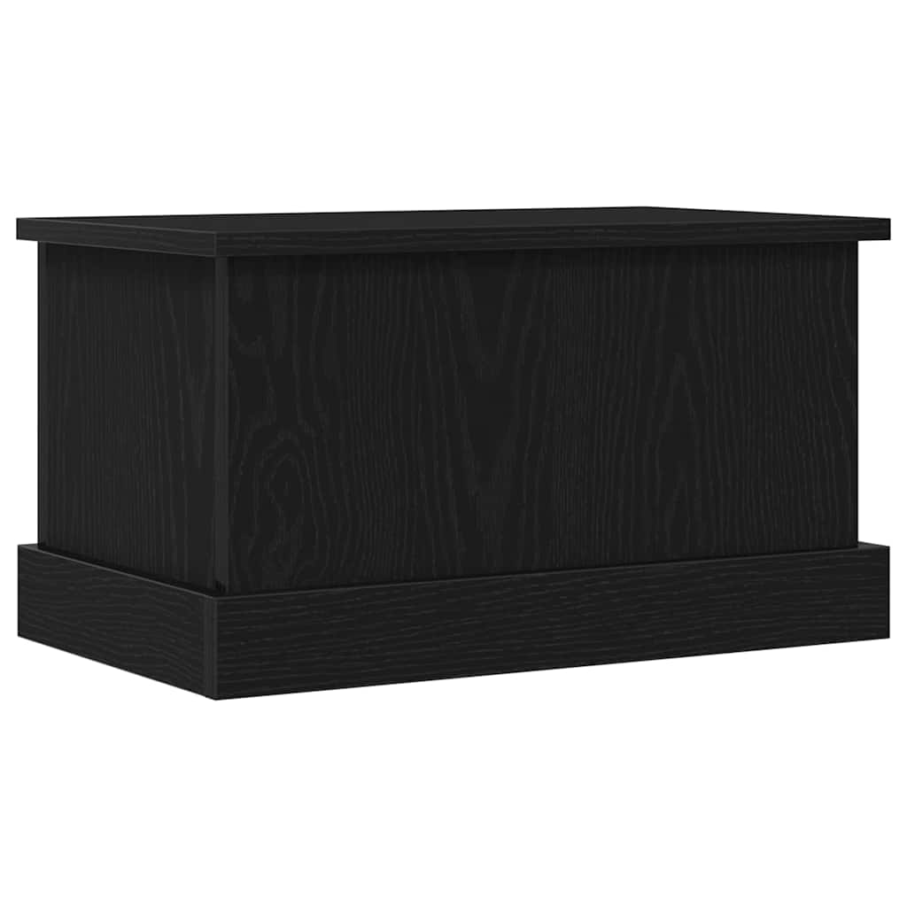 Opslagdoos met opslag Zwart eiken 50 x 30 x 28 cm Bewerkt hout is nu te koop bij PeponiXL, paradijselijk wonen!