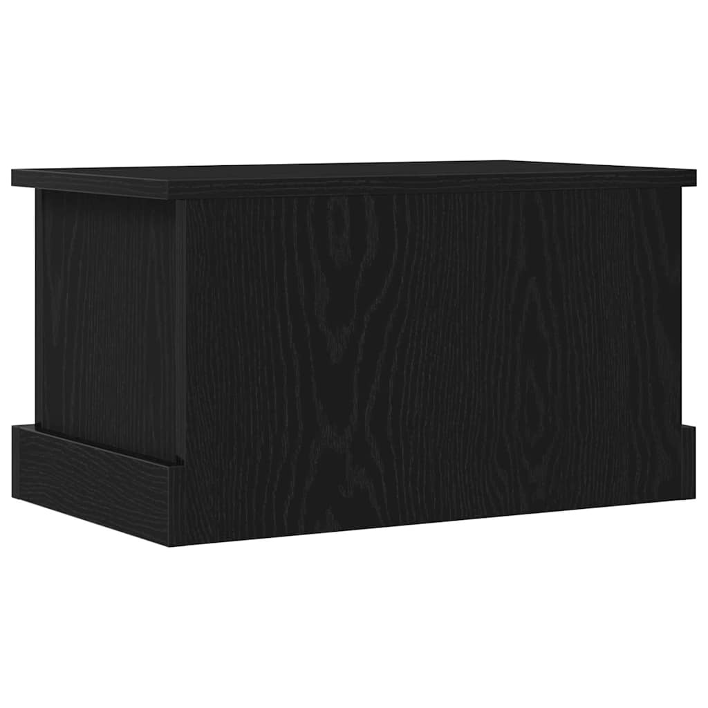 Opslagdoos met opslag Zwart eiken 50 x 30 x 28 cm Bewerkt hout is nu te koop bij PeponiXL, paradijselijk wonen!
