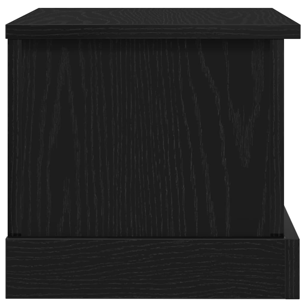 Opslagdoos met opslag Zwart eiken 50 x 30 x 28 cm Bewerkt hout is nu te koop bij PeponiXL, paradijselijk wonen!