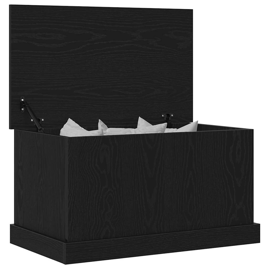 Opslagdoos met opslag Zwart eiken 70 x 40 x 38 cm Bewerkt hout is nu te koop bij PeponiXL, paradijselijk wonen!