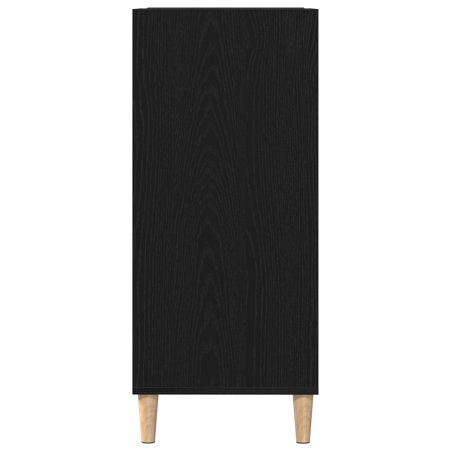 Platenkast met plank Zwart Eiken 84,5 x 38 x 89 cm Bewerkt hout is nu te koop bij PeponiXL, paradijselijk wonen!