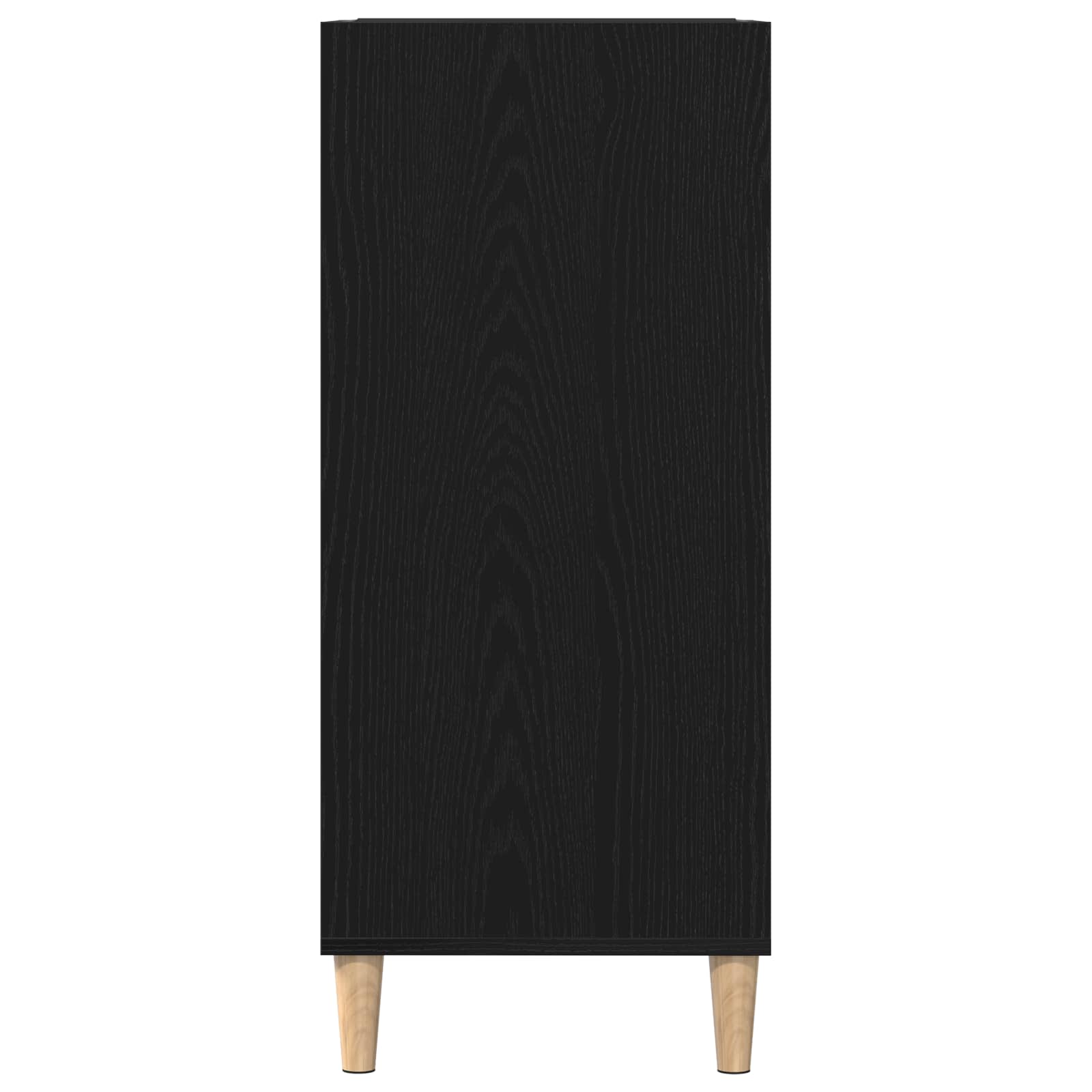 Platenkast met plank Zwart Eiken 84,5 x 38 x 89 cm Bewerkt hout is nu te koop bij PeponiXL, paradijselijk wonen!