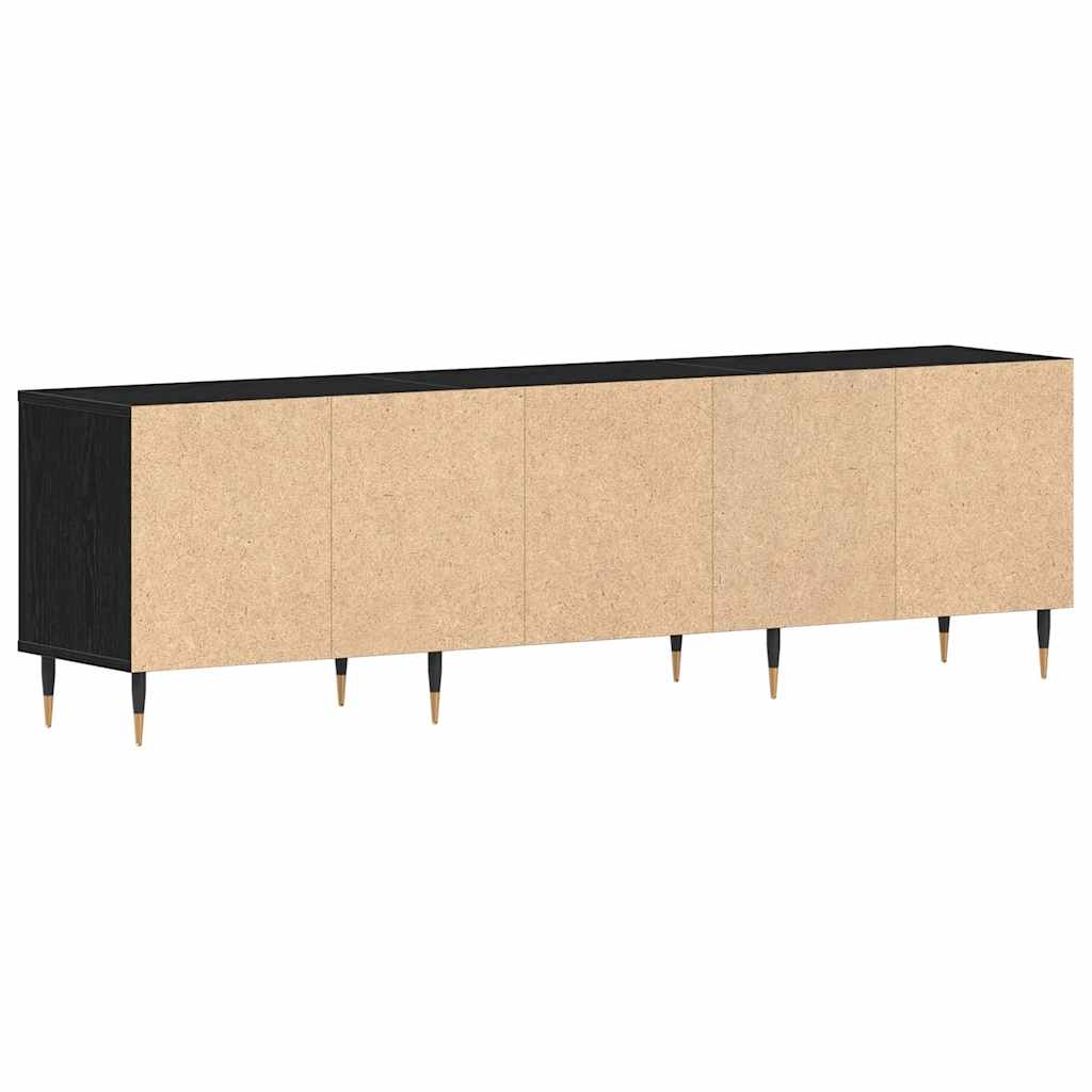 TV-kast met lade Zwart Eiken 150 x 30 x 44,5 cm Bewerkt hout is nu te koop bij PeponiXL, paradijselijk wonen!