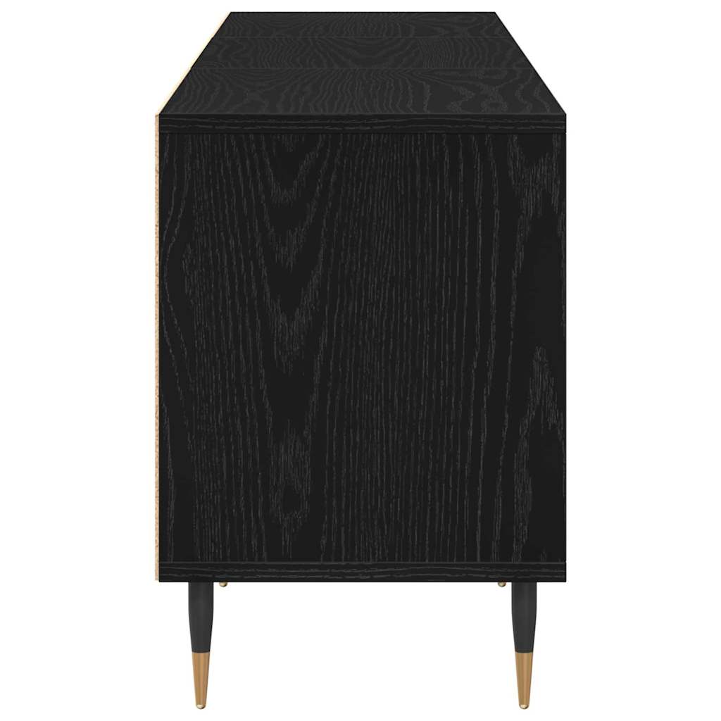 TV-kast met lade Zwart Eiken 150 x 30 x 44,5 cm Bewerkt hout is nu te koop bij PeponiXL, paradijselijk wonen!