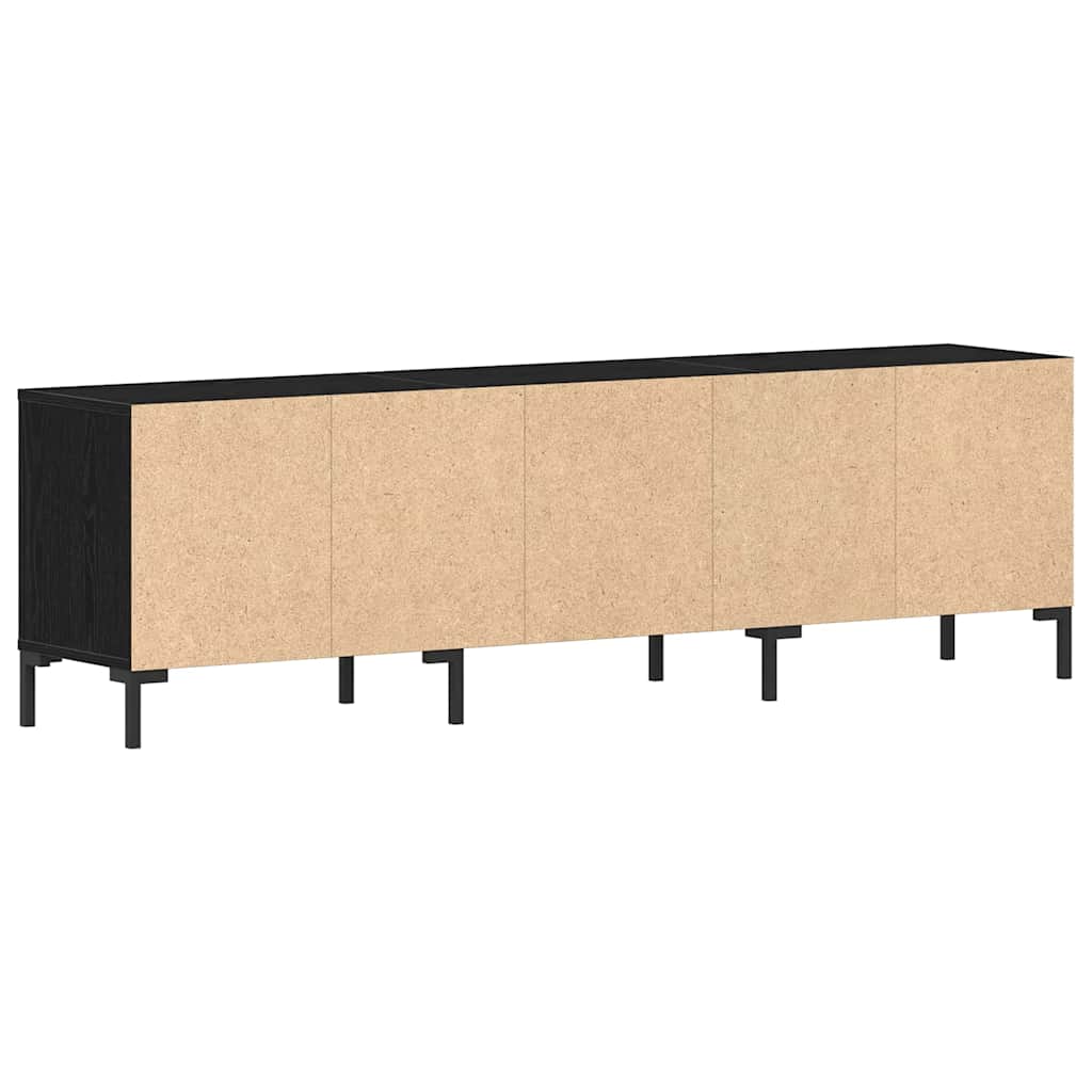 TV-kast met lade Zwart Eiken 150 x 30 x 44,5 cm Bewerkt hout is nu te koop bij PeponiXL, paradijselijk wonen!