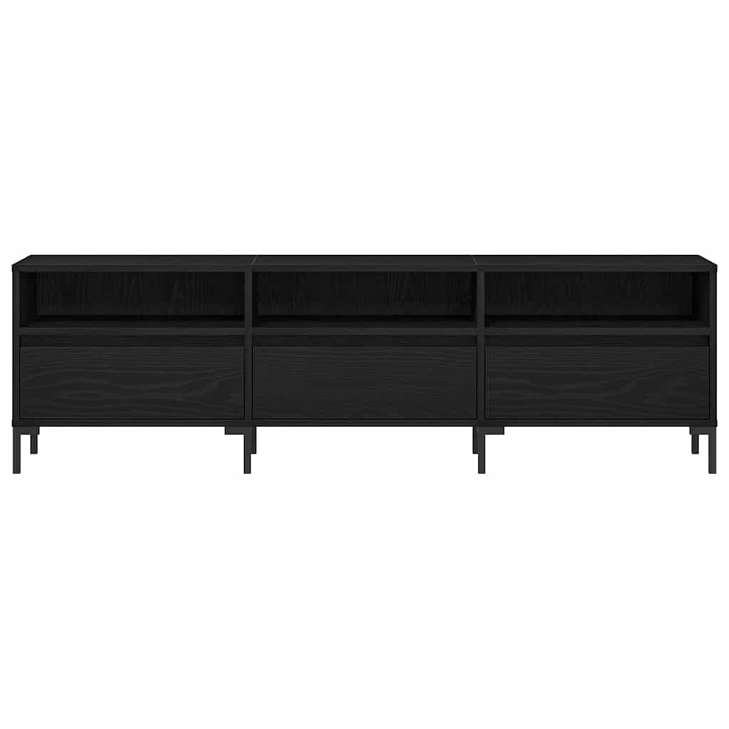 TV-kast met lade Zwart Eiken 150 x 30 x 44,5 cm Bewerkt hout is nu te koop bij PeponiXL, paradijselijk wonen!