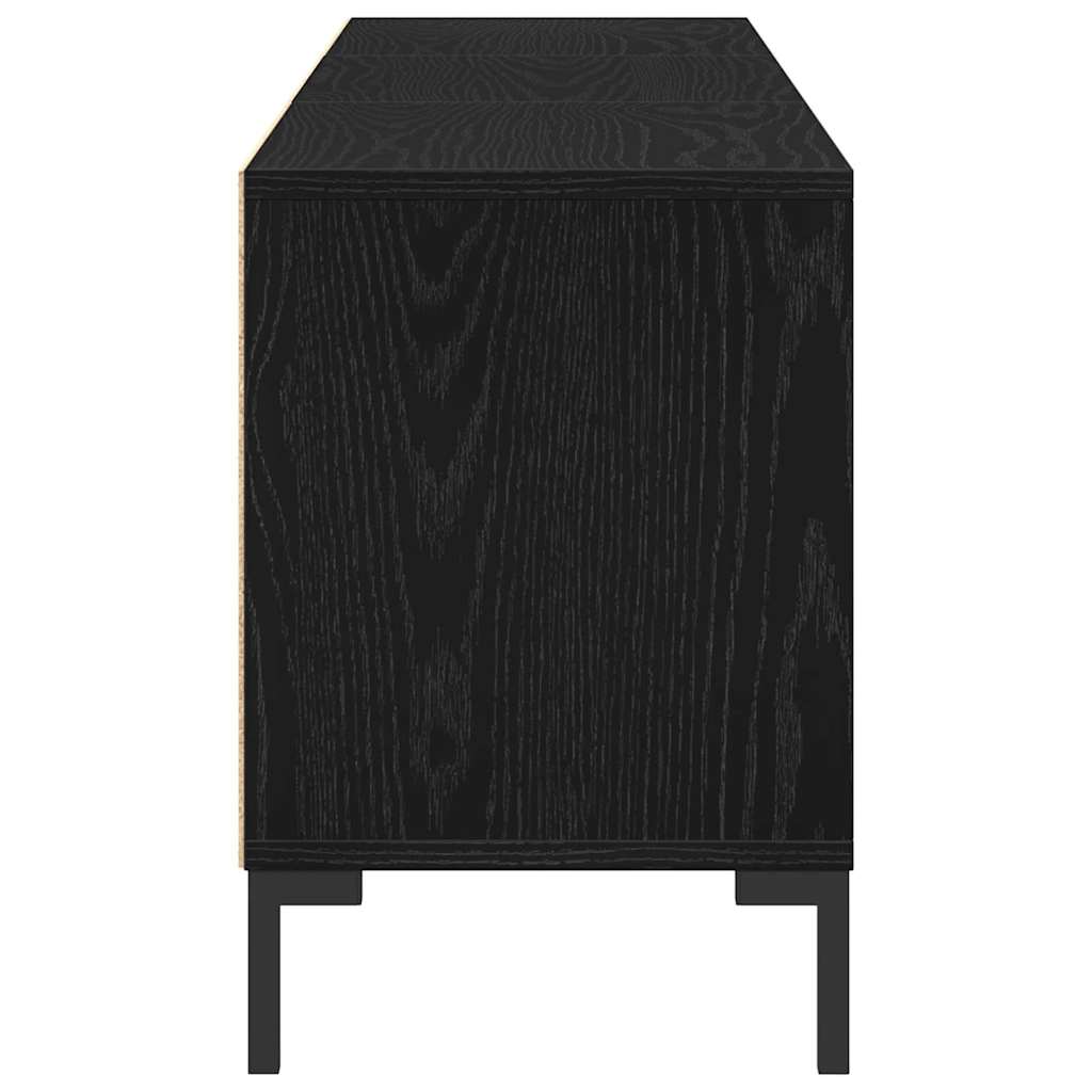 TV-kast met lade Zwart Eiken 150 x 30 x 44,5 cm Bewerkt hout is nu te koop bij PeponiXL, paradijselijk wonen!